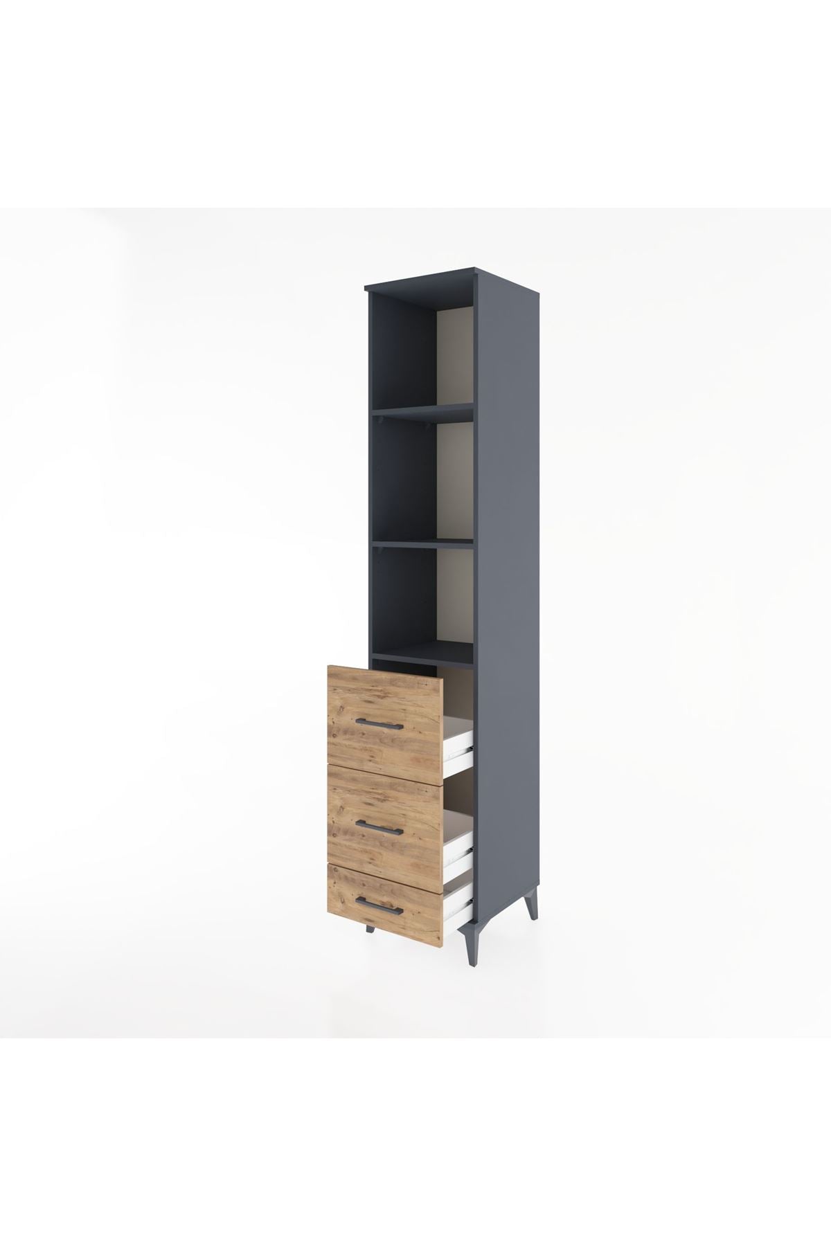 Hyperion Dolap 3 Raflı 3 Çekmeceli 44x44x221 - S61M091V6B