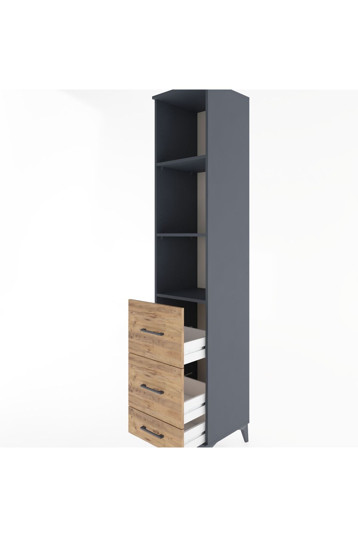 Hyperion Dolap 3 Raflı 3 Çekmeceli 44x44x221 - S61M091V6B