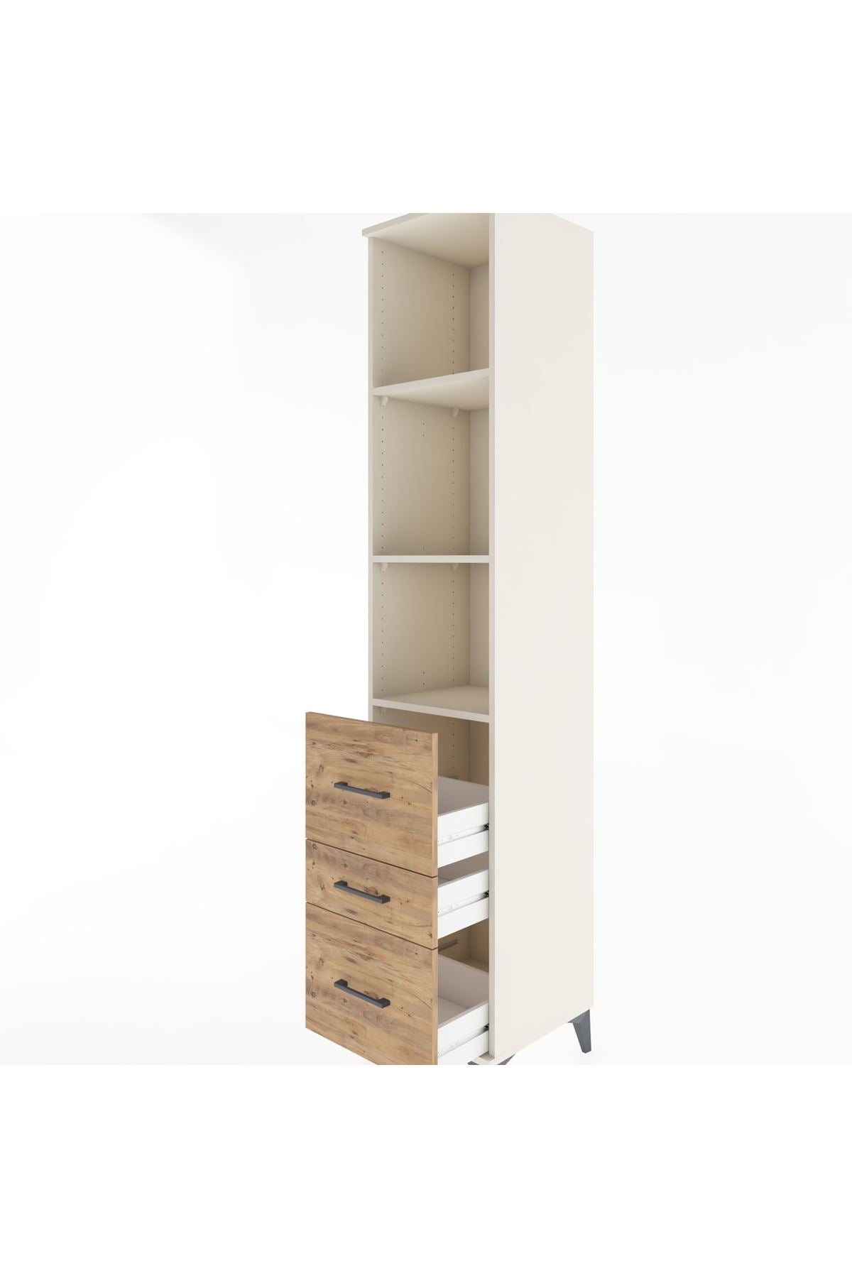 Hyperion Dolap 3 Raflı 3 Çekmeceli 44x44x221 - S61M092V3B