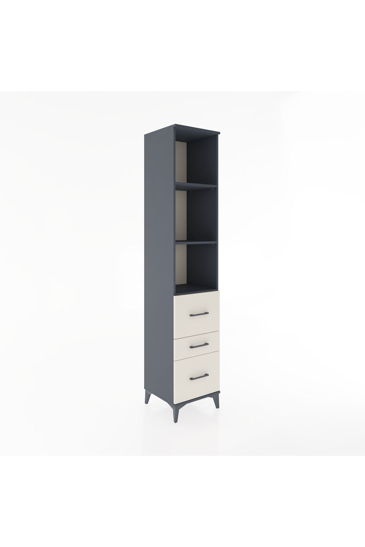 Hyperion Dolap 3 Raflı 3 Çekmeceli 44x44x221 - S61M092V4B