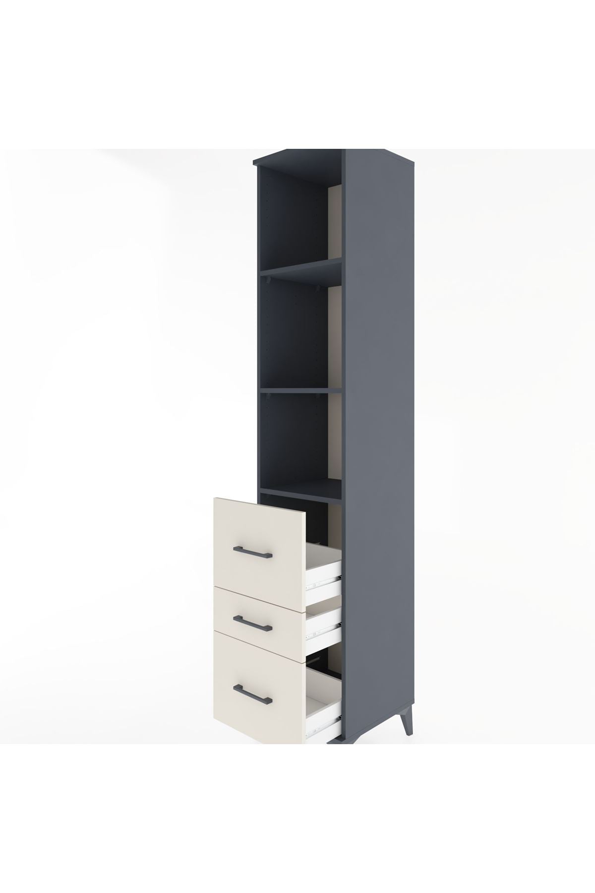 Hyperion Dolap 3 Raflı 3 Çekmeceli 44x44x221 - S61M092V4B