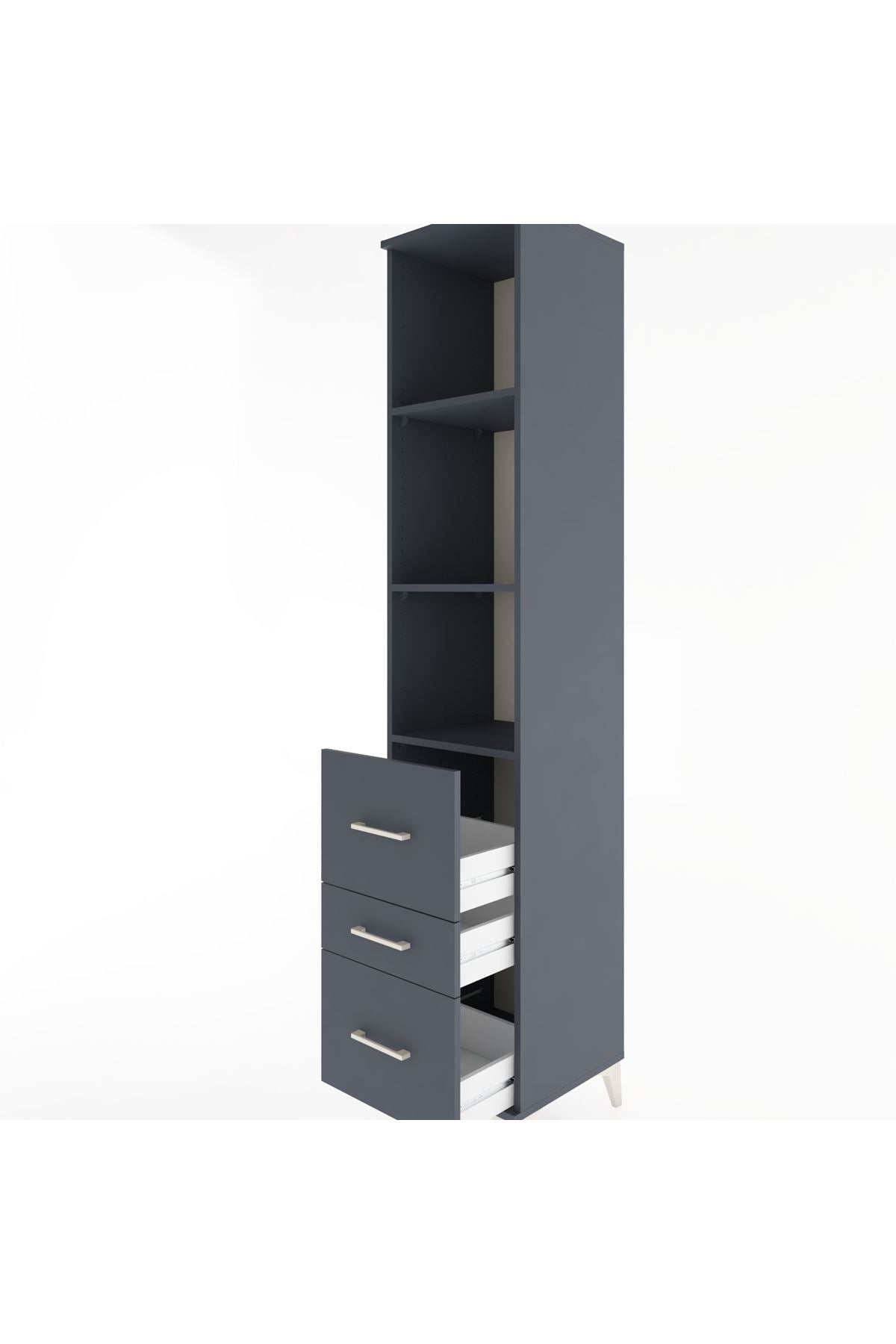 Hyperion Dolap 3 Raflı 3 Çekmeceli 44x44x221 - S61M092V5B