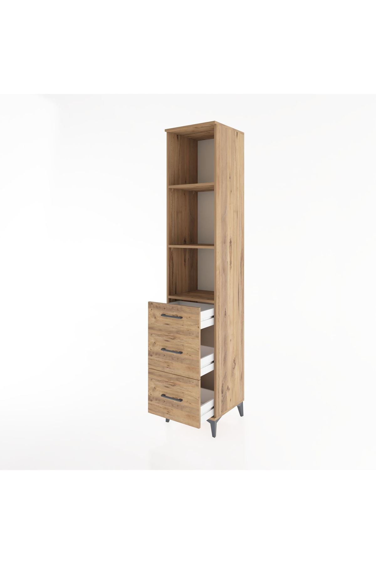 Hyperion Dolap 3 Raflı 3 Çekmeceli 44x44x221 - S61M093V9B