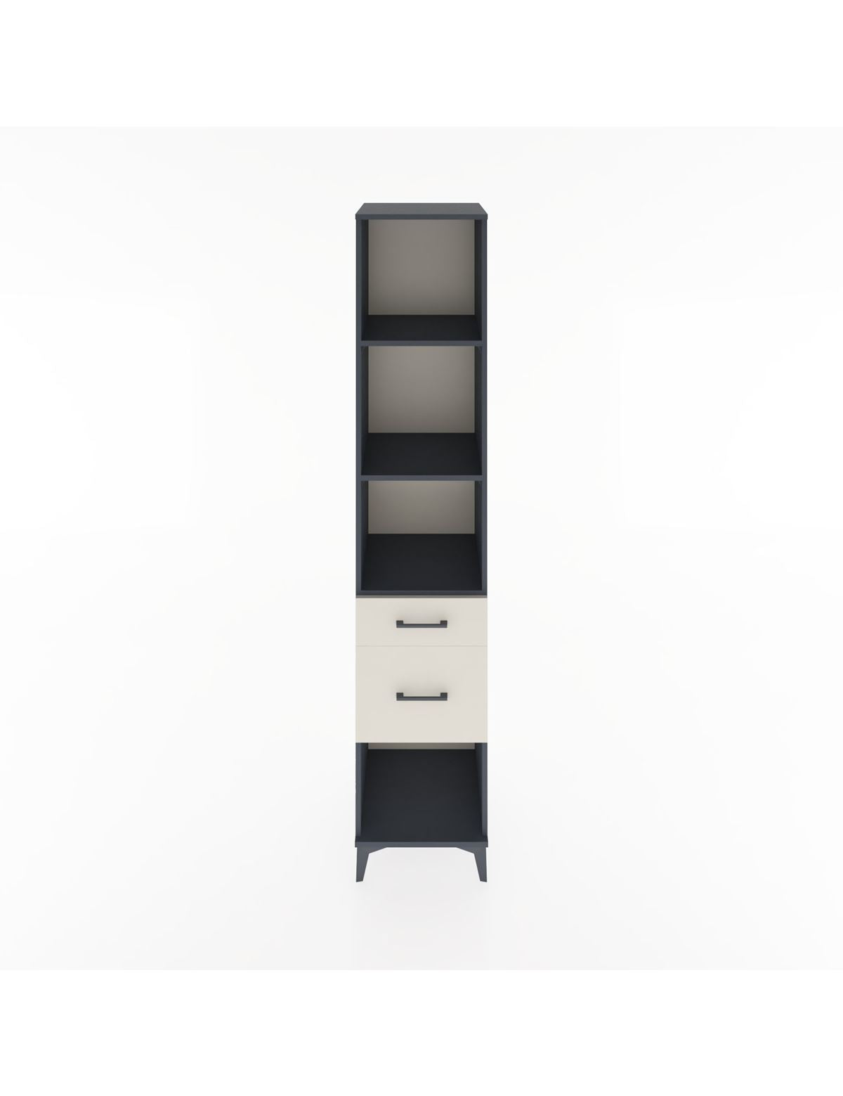 Hyperion Dolap 3 Raflı 2 Çekmeceli 44x44x221 Antrasit-Aytaşı