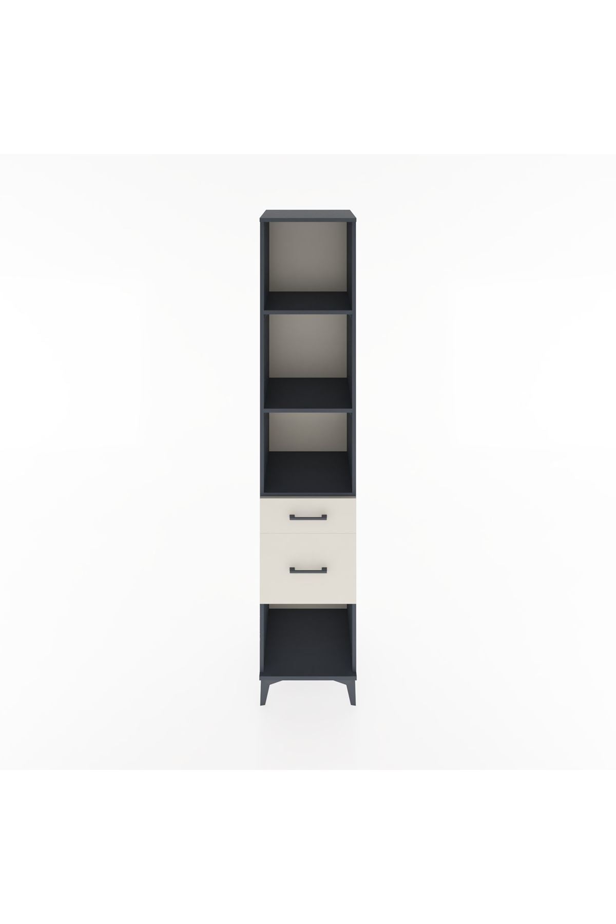 Hyperion Dolap 3 Raflı 2 Çekmeceli 44x44x221 Antrasit-Aytaşı