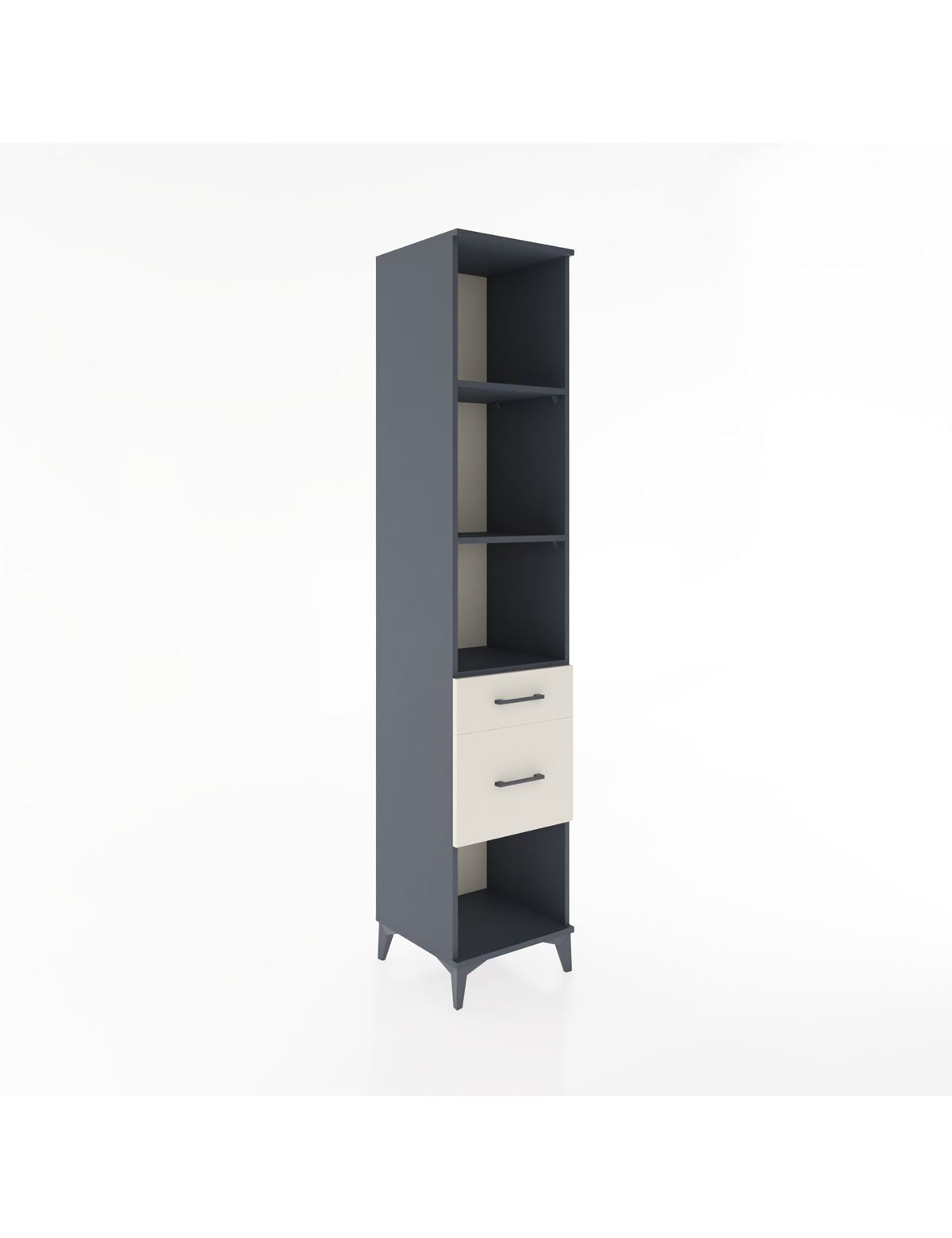 Hyperion Dolap 3 Raflı 2 Çekmeceli 44x44x221 Antrasit-Aytaşı