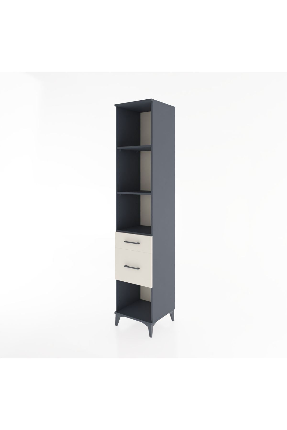 Hyperion Dolap 3 Raflı 2 Çekmeceli 44x44x221 Antrasit-Aytaşı