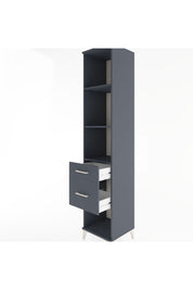 Hyperion Dolap 3 Raflı 2 Çekmeceli 44x44x221 Antrasit-Antrasit