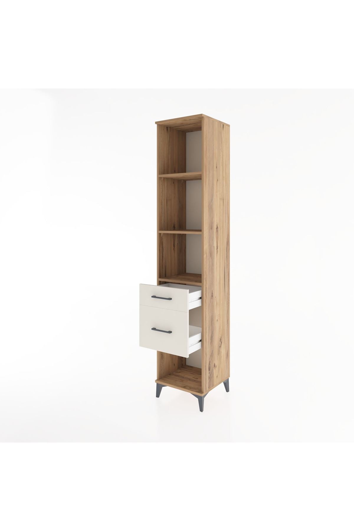 Hyperion Dolap 3 Raflı 2 Çekmeceli 44x44x221 Çam-Aytaşı