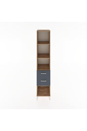 Hyperion Dolap 3 Raflı 2 Çekmeceli 44x44x221 Çam-Antrasit