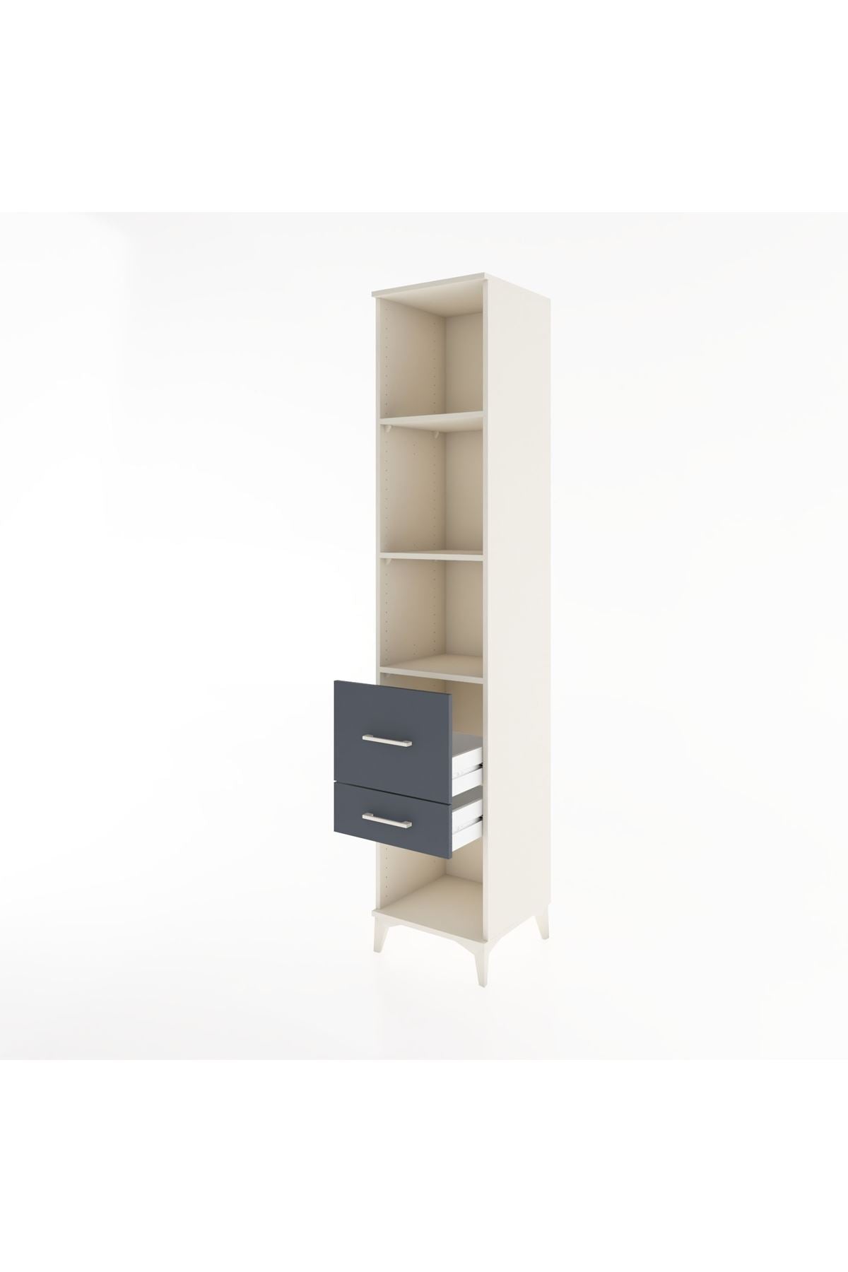 Hyperion Dolap 3 Raflı 2 Çekmeceli 44x44x221 Aytaşı-Antrasit