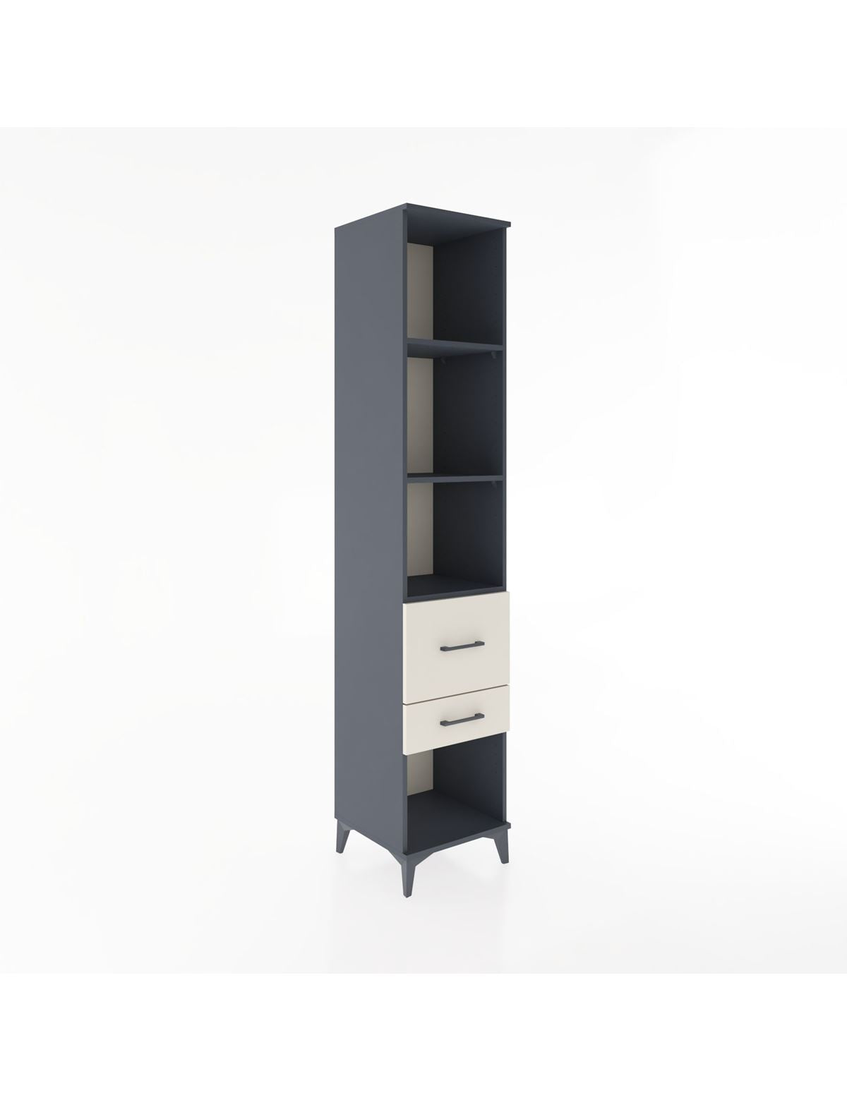 Hyperion Dolap 3 Raflı 2 Çekmeceli 44x44x221 Antrasit-Aytaşı