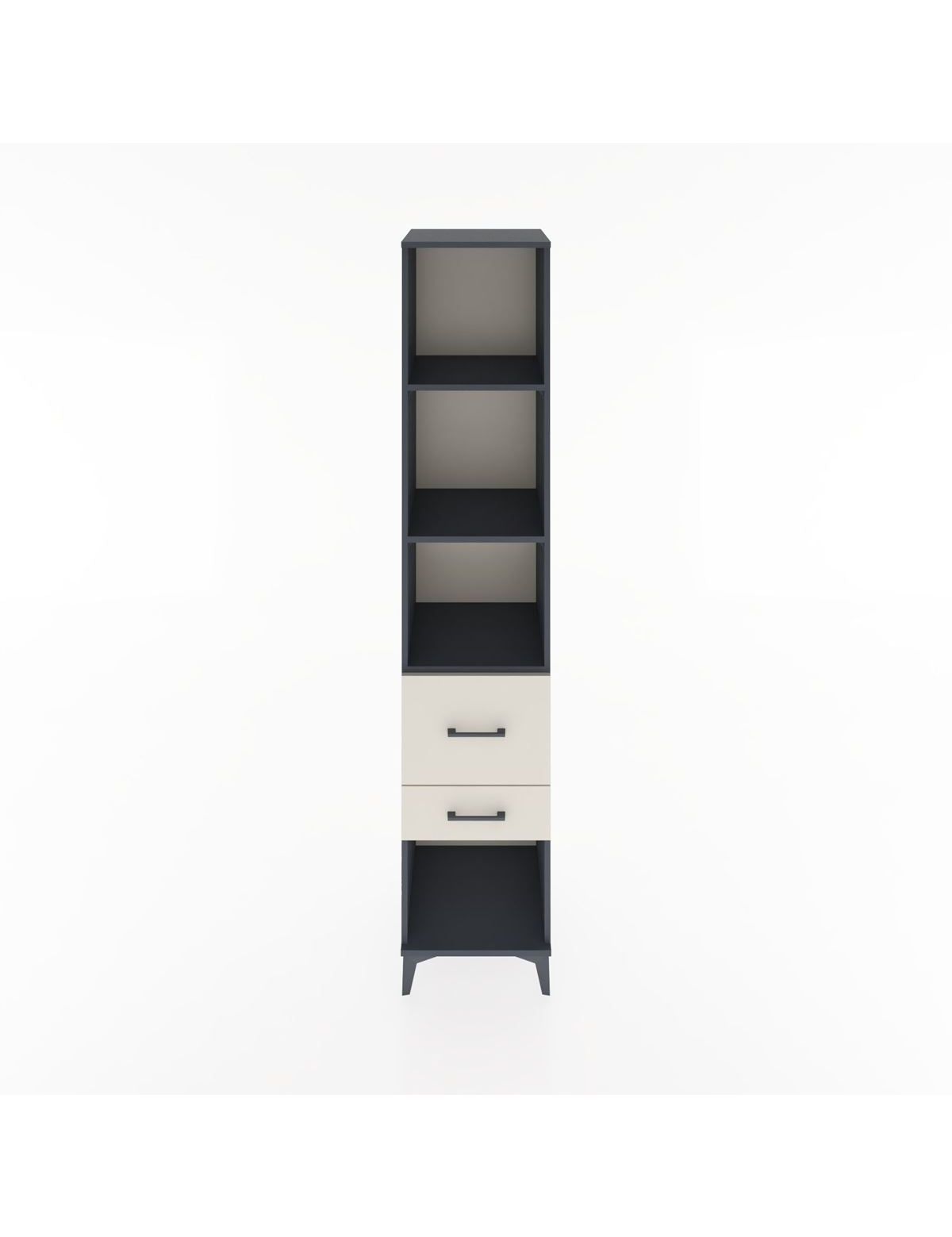 Hyperion Dolap 3 Raflı 2 Çekmeceli 44x44x221 Antrasit-Aytaşı