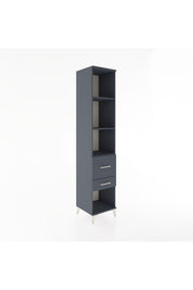 Hyperion Dolap 3 Raflı 2 Çekmeceli 44x44x221 Antrasit-Antrasit