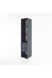 Hyperion Dolap 3 Raflı 2 Çekmeceli 44x44x221 Antrasit-Antrasit