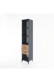 Hyperion Dolap 3 Raflı 2 Çekmeceli 44x44x221 Antrasit-Çam