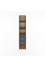 Hyperion Dolap 3 Raflı 2 Çekmeceli 44x44x221 Çam-Antrasit