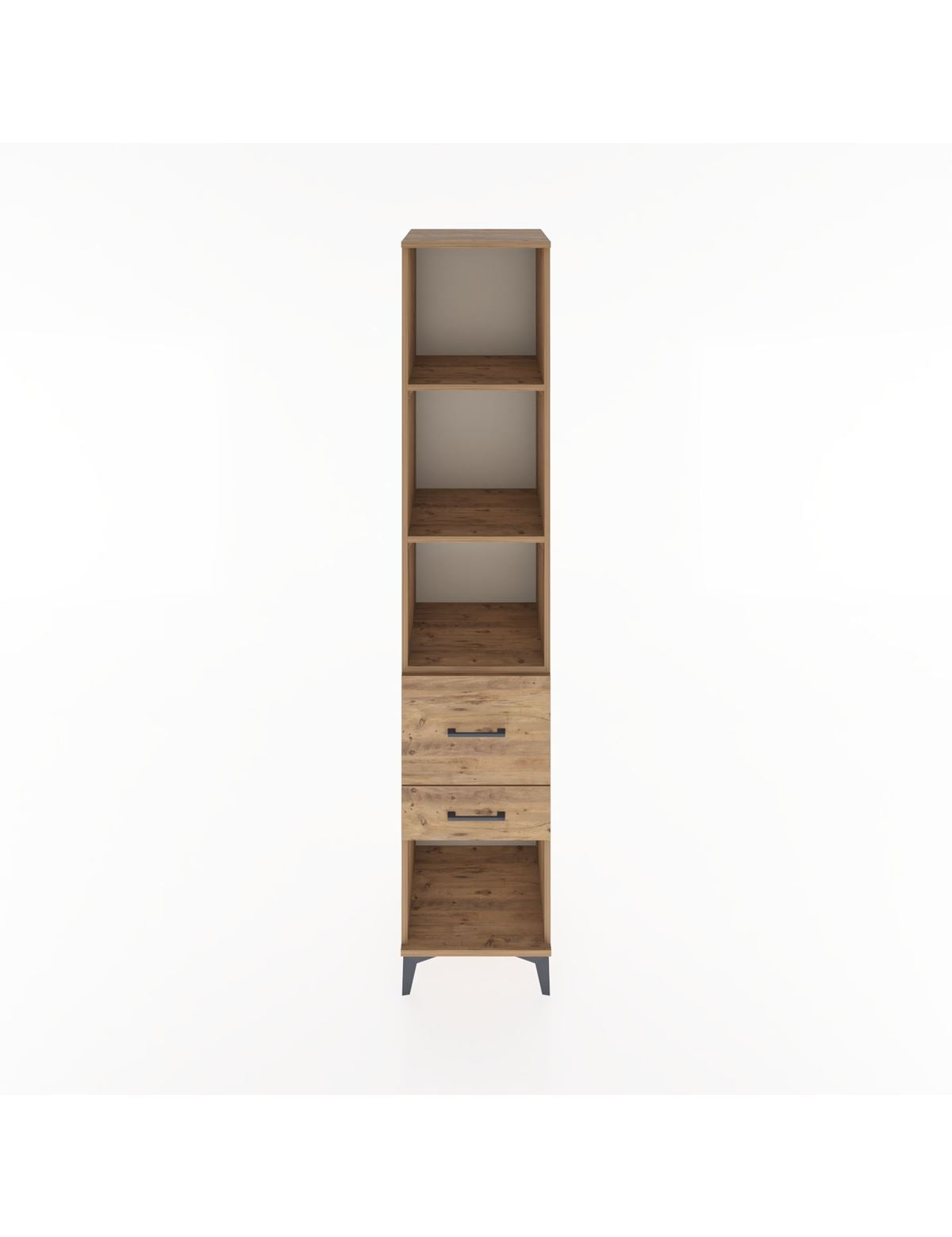 Hyperion Dolap 3 Raflı 2 Çekmeceli 44x44x221 Çam-Çam