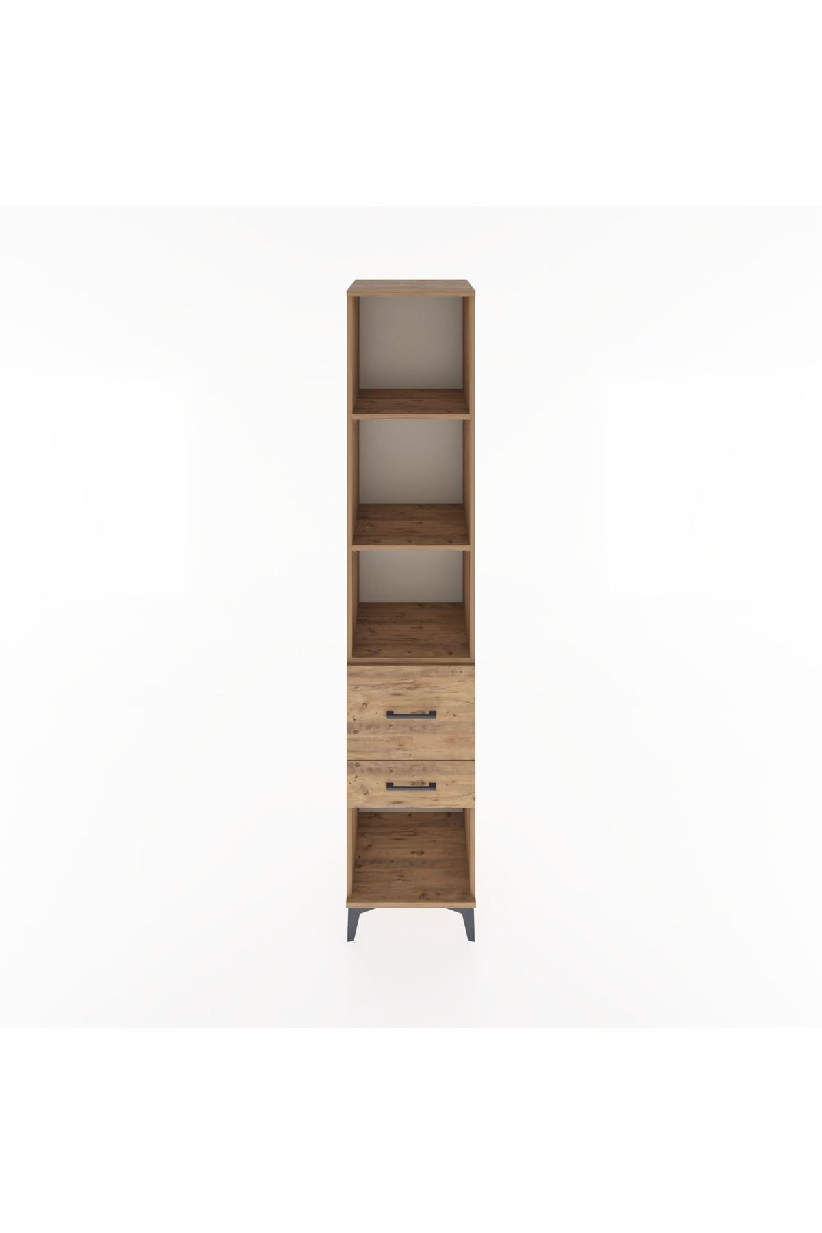 Hyperion Dolap 3 Raflı 2 Çekmeceli 44x44x221 Çam-Çam