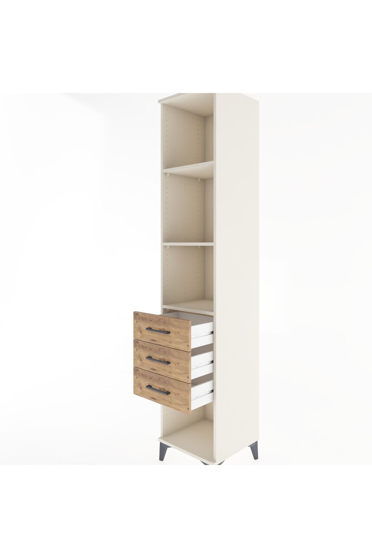Hyperion Dolap 3 Raflı 3 Çekmeceli 44x44x221 - S61M096V3B