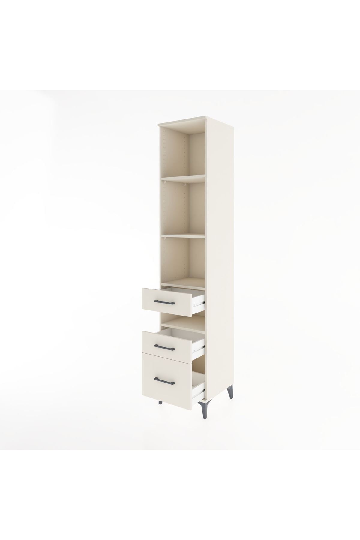 Hyperion Dolap 4 Raflı 3 Çekmeceli 44x44x221 - S61M099V1B