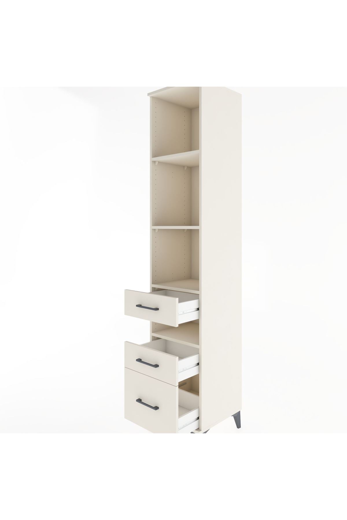 Hyperion Dolap 4 Raflı 3 Çekmeceli 44x44x221 - S61M099V1B