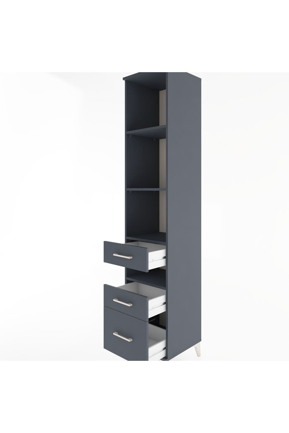 Hyperion Dolap 4 Raflı 3 Çekmeceli 44x44x221 - S61M099V5B
