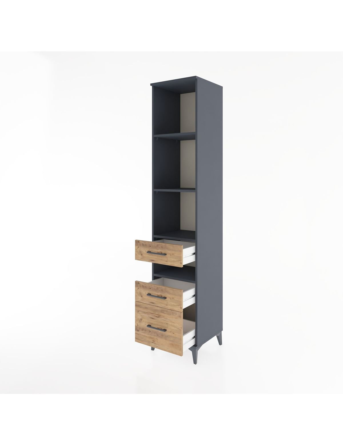 Hyperion Dolap 4 Raflı 3 Çekmeceli 44x44x221 - S61M099V6B