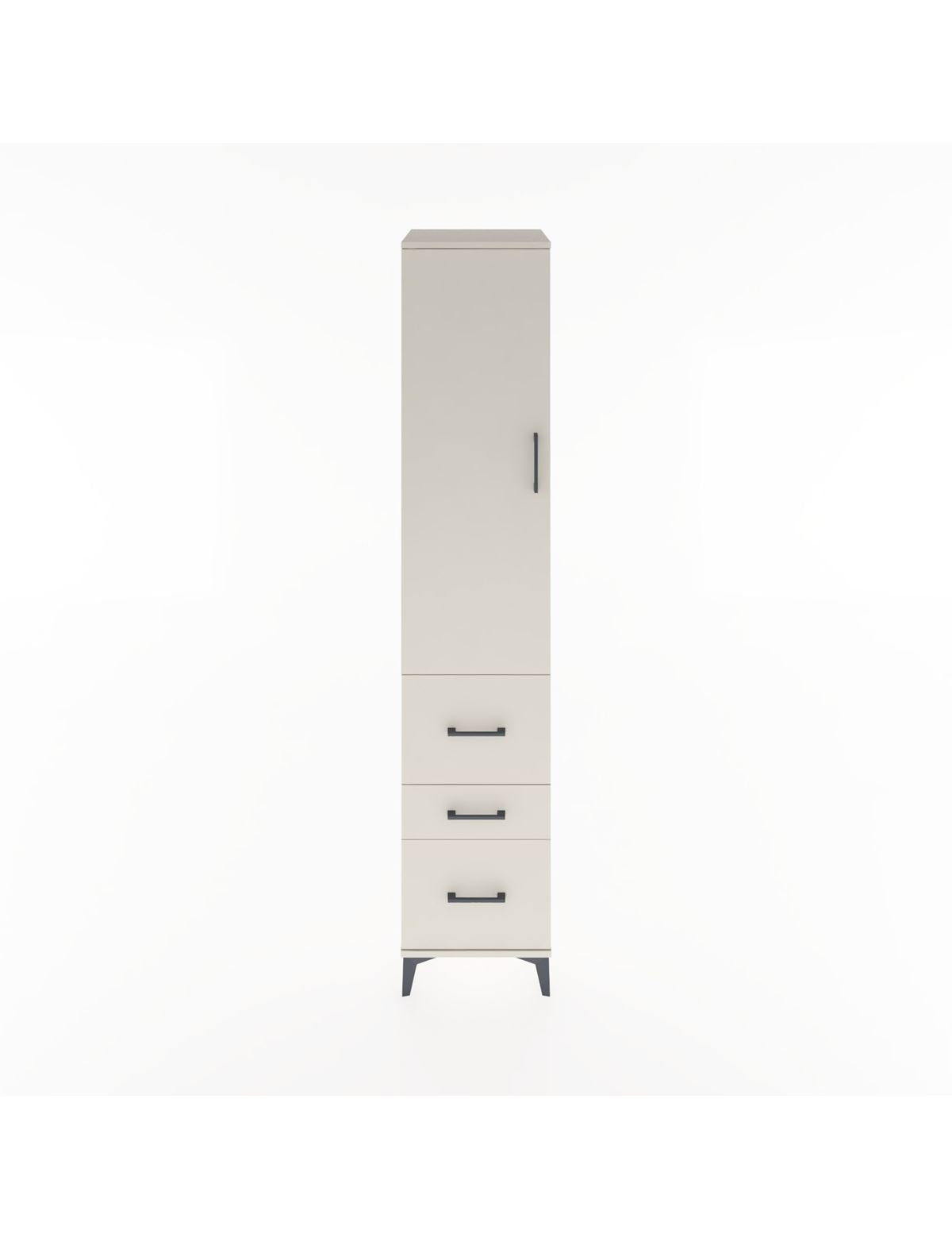 Hyperion Dolap 3 Raflı 3 Çekmeceli Tek Kapaklı 44x44x221 Aytaşı-Aytaşı