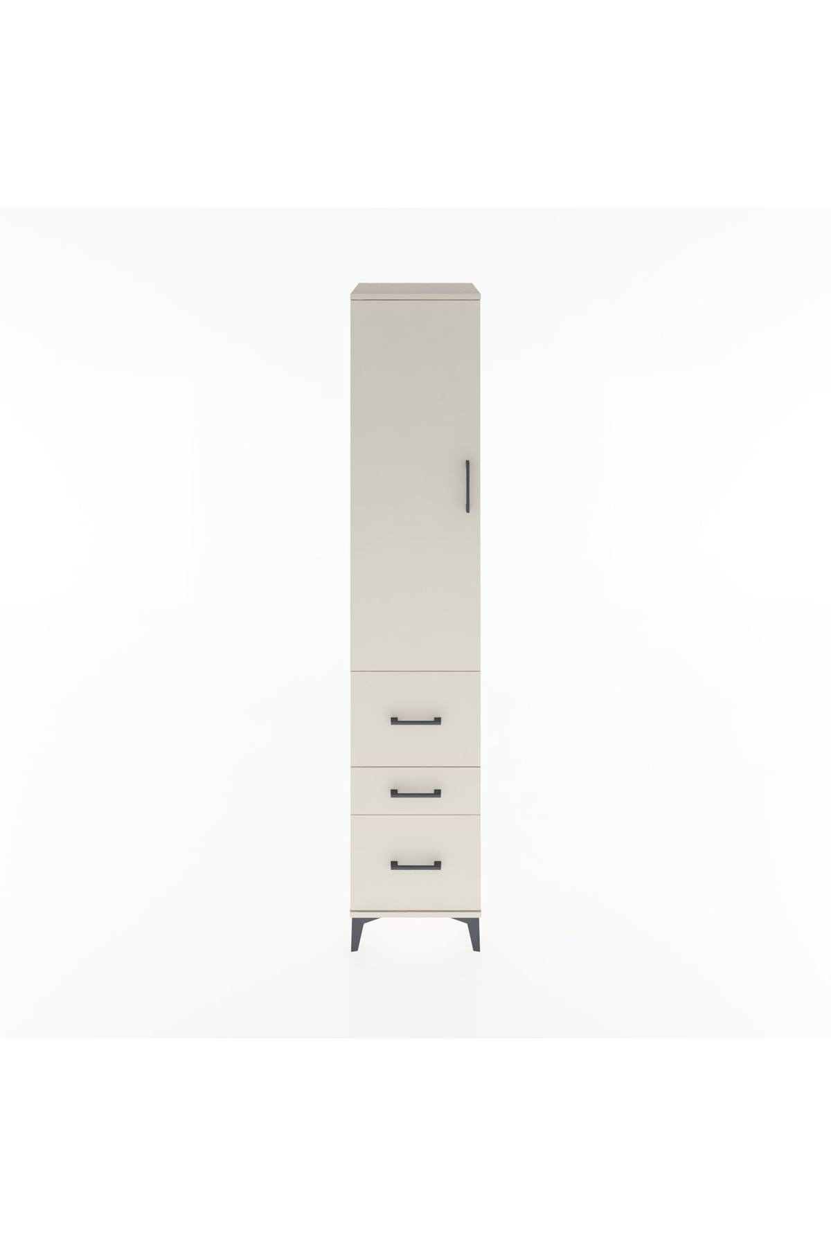 Hyperion Dolap 3 Raflı 3 Çekmeceli Tek Kapaklı 44x44x221 Aytaşı-Aytaşı