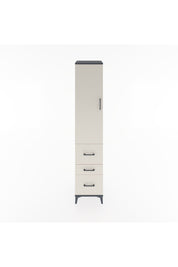 Hyperion Dolap 3 Raflı 3 Çekmeceli Tek Kapaklı 44x44x221 Antrasit-Aytaşı