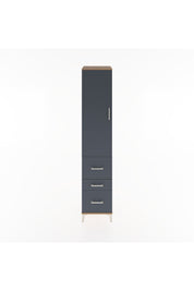 Hyperion Dolap 3 Raflı 3 Çekmeceli Tek Kapaklı 44x44x221 Çam-Antrasit