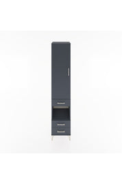 Hyperion Dolap 4 Raflı 3 Çekmeceli Tek Kapaklı 44x44x221 Antrasit-Antrasit