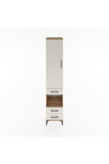 Hyperion Dolap 4 Raflı 3 Çekmeceli Tek Kapaklı 44x44x221