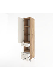 Hyperion Dolap 4 Raflı 3 Çekmeceli Tek Kapaklı 44x44x221 Çam-Aytaşı