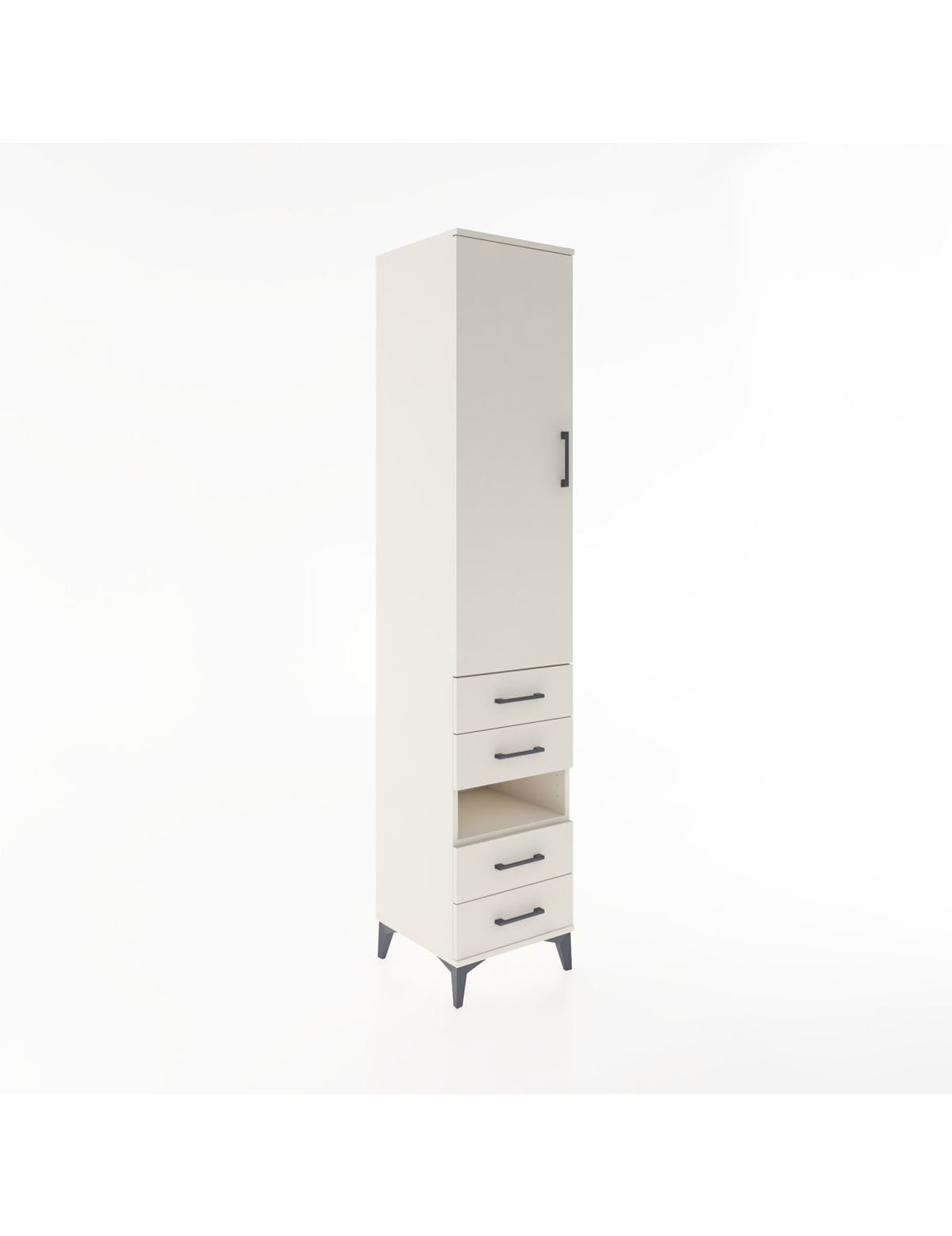 Hyperion Dolap 3 Raflı 4 Çekmeceli Tek Askılı 44x44x221 Aytaşı-Aytaşı