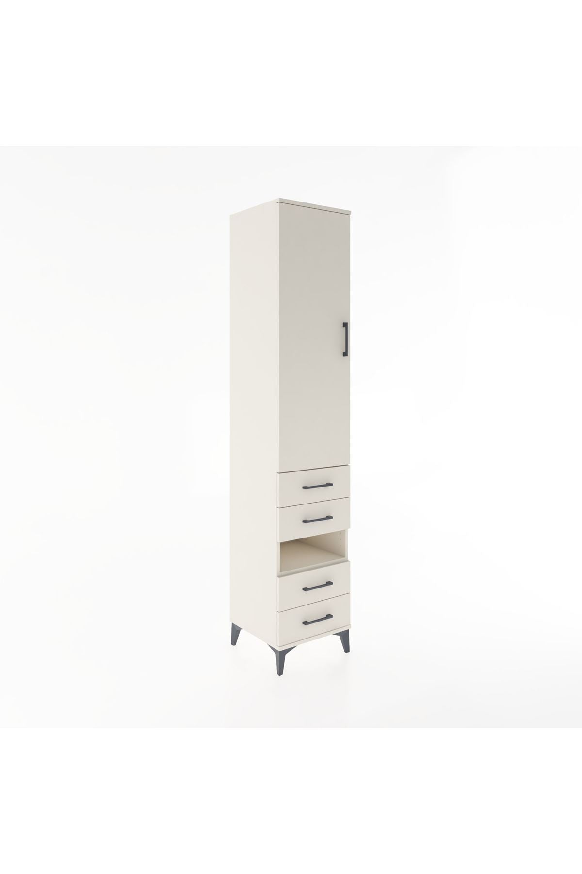 Hyperion Dolap 3 Raflı 4 Çekmeceli Tek Askılı 44x44x221 Aytaşı-Aytaşı