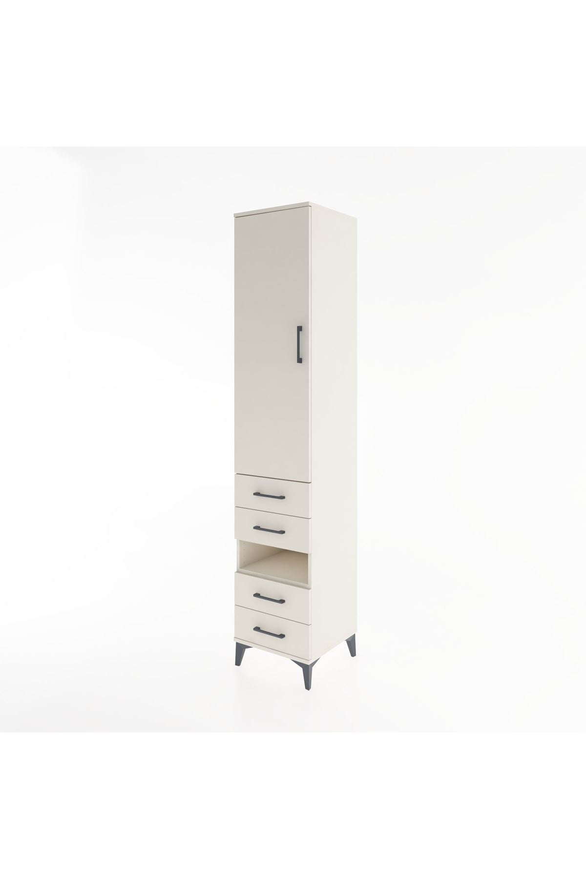 Hyperion Dolap 3 Raflı 4 Çekmeceli Tek Askılı 44x44x221 Aytaşı-Aytaşı