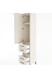 Hyperion Dolap 3 Raflı 4 Çekmeceli Tek Askılı 44x44x221 Aytaşı-Aytaşı