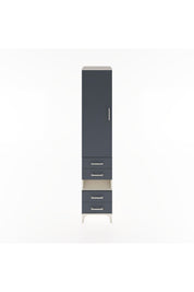 Hyperion Dolap 3 Raflı 4 Çekmeceli Tek Askılı 44x44x221 Aytaşı-Antrasit