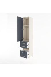 Hyperion Dolap 3 Raflı 4 Çekmeceli Tek Askılı 44x44x221 Aytaşı-Antrasit