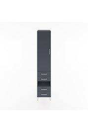 Hyperion Dolap 3 Raflı 4 Çekmeceli Tek Askılı 44x44x221 Antrasit-Antrasit