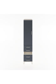 Hyperion Dolap 4 Raflı 4 Çekmeceli Tek Kapaklı 44x44x221 Aytaşı-Antrasit