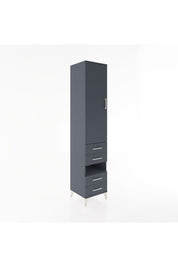 Hyperion Dolap 4 Raflı 4 Çekmeceli Tek Kapaklı 44x44x221 Antrasit-Antrasit