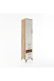 Hyperion Dolap 4 Raflı 4 Çekmeceli Tek Kapaklı 44x44x221 Çam-Aytaşı