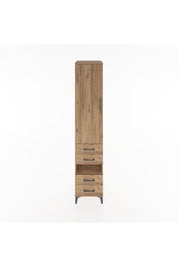 Hyperion Dolap 4 Raflı 4 Çekmeceli Tek Kapaklı 44x44x221 Çam-Çam