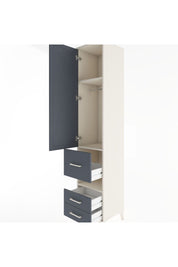 Hyperion Dolap 3 Raflı 3 Çekmeceli Tek Askılı 44x44x221 Aytaşı-Antrasit