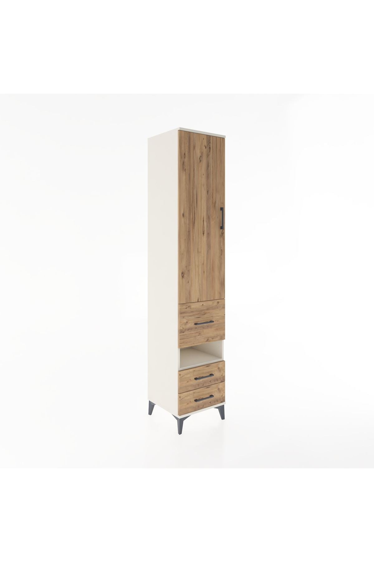 Hyperion Dolap 3 Raflı 3 Çekmeceli Tek Askılı 44x44x221 Aytaşı-Çam