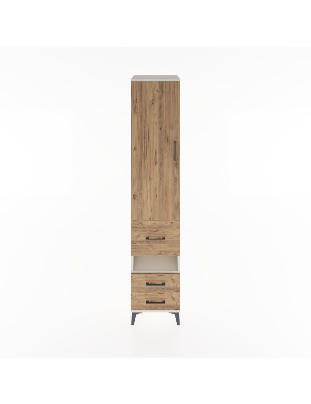 Hyperion Dolap 3 Raflı 3 Çekmeceli Tek Askılı 44x44x221 Aytaşı-Çam