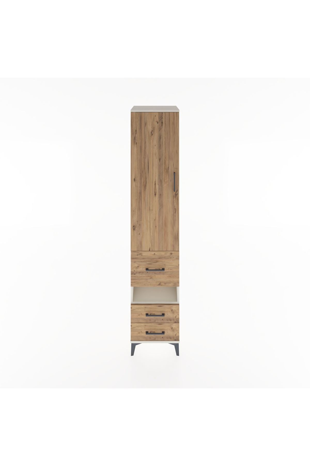 Hyperion Dolap 3 Raflı 3 Çekmeceli Tek Askılı 44x44x221 Aytaşı-Çam